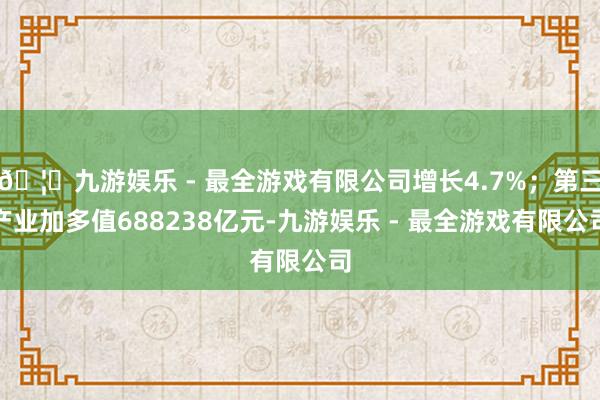 🦄九游娱乐 - 最全游戏有限公司增长4.7%；第三产业加多值688238亿元-九游娱乐 - 最全游戏有限公司