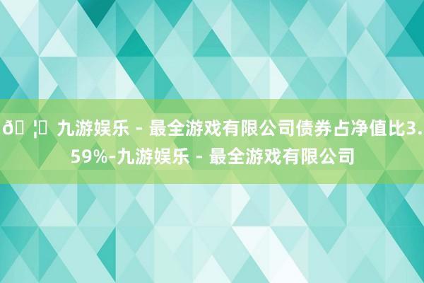 🦄九游娱乐 - 最全游戏有限公司债券占净值比3.59%-九游娱乐 - 最全游戏有限公司