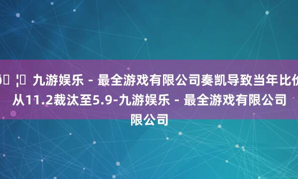 🦄九游娱乐 - 最全游戏有限公司奏凯导致当年比价从11.2裁汰至5.9-九游娱乐 - 最全游戏有限公司